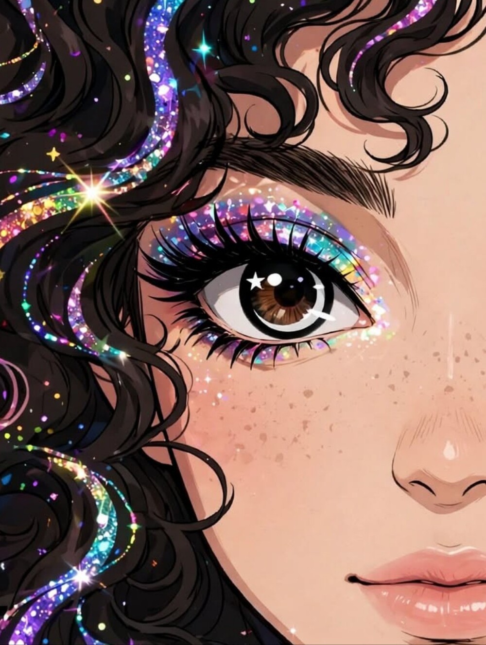 Moon Star White Color Eye Wear Lenses - Costume Enhancements